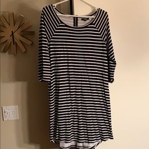 Black & white stripe dress, size large. Loose fit